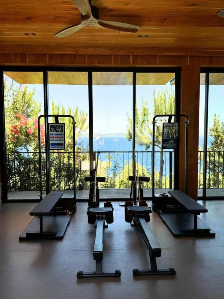 Terrasse fitness d'un resort
